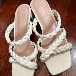Sincerly Jules Women's Cream Braided Sandals